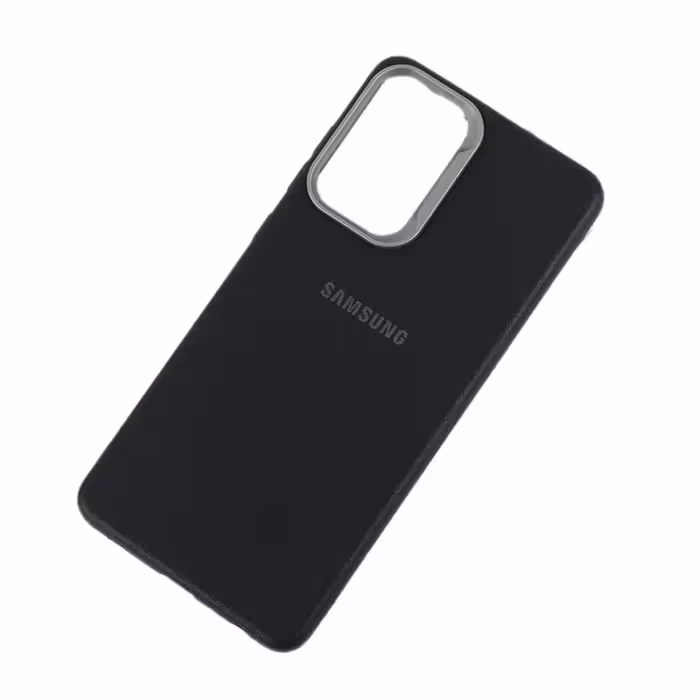 کاور چرمی ژله ای لوگودار مدل Leather مناسب برای گوشی موبایل سامسونگ Galaxy A72