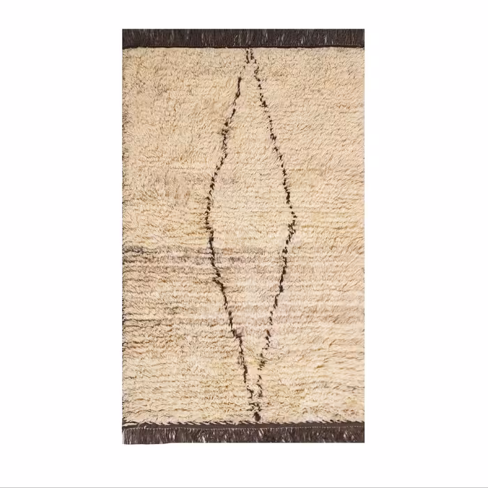 گلیم گبه دستبافت مدل شگی طرح مراکشی کد 4010701
