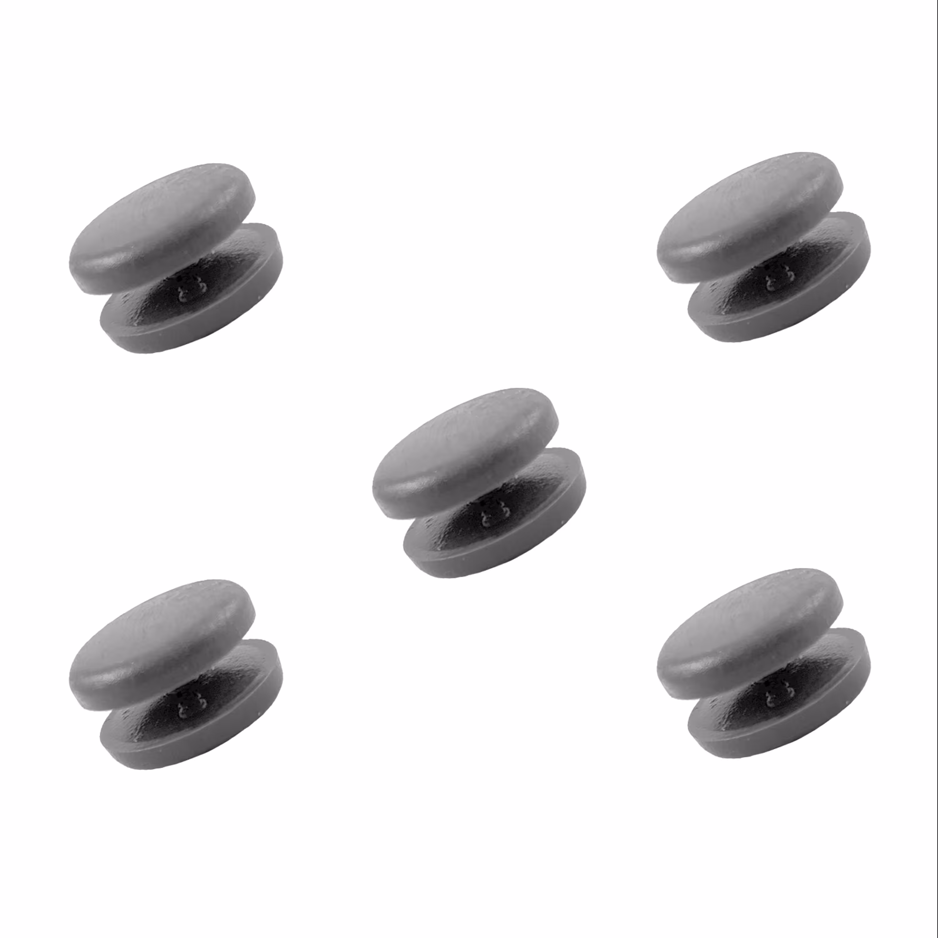 دکمه نگهدارنده آویز کمربند بر روی نوار به رنگ طوسی بسته 5 عددی