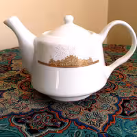 قوری چینی لعاب سفید درجه یک