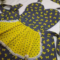 پیشبند دو دامنه مدل پروانه طلایی