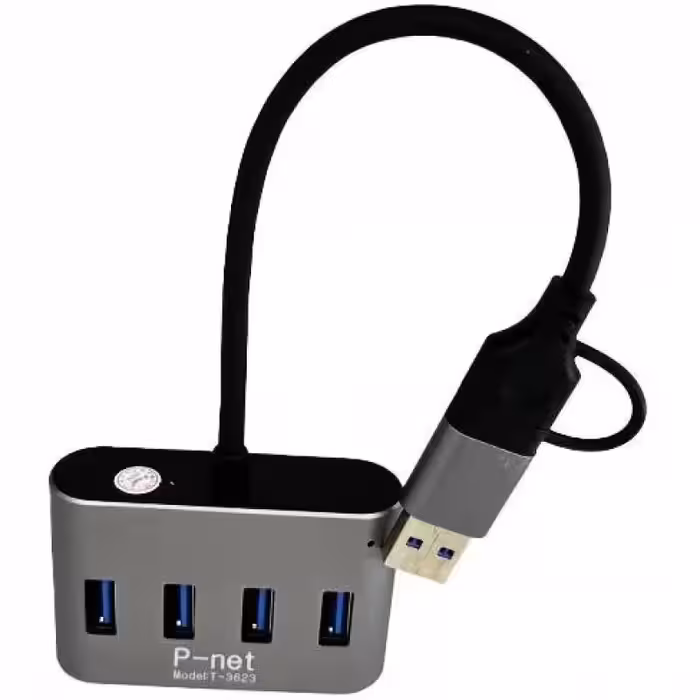 هاب 4 پورت TYPE-C USB3.1 پی نت مدل T-3623