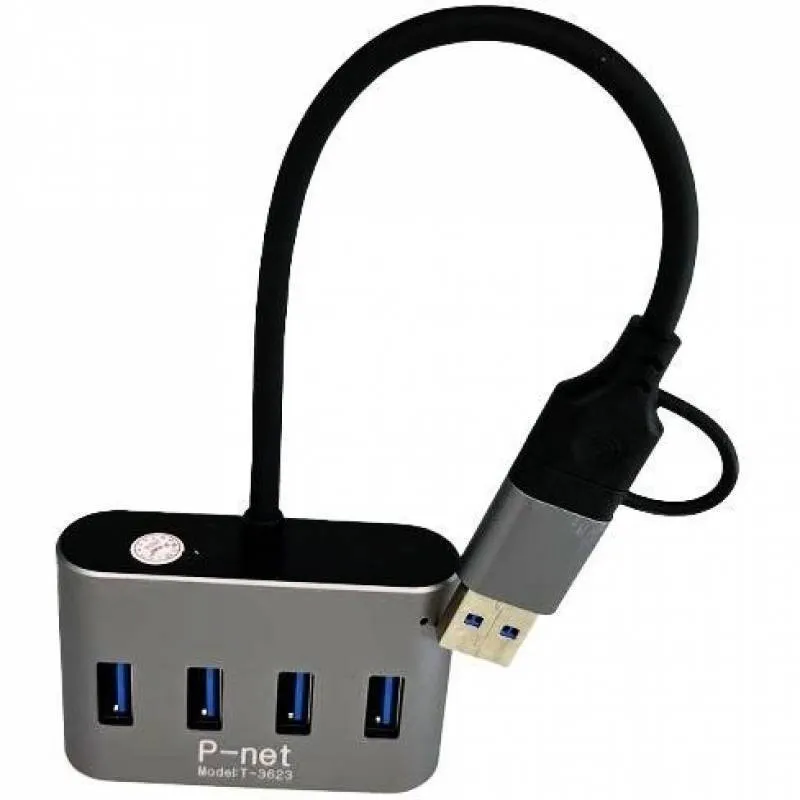 هاب 4 پورت TYPE-C USB31 پی نت مدل T-3623