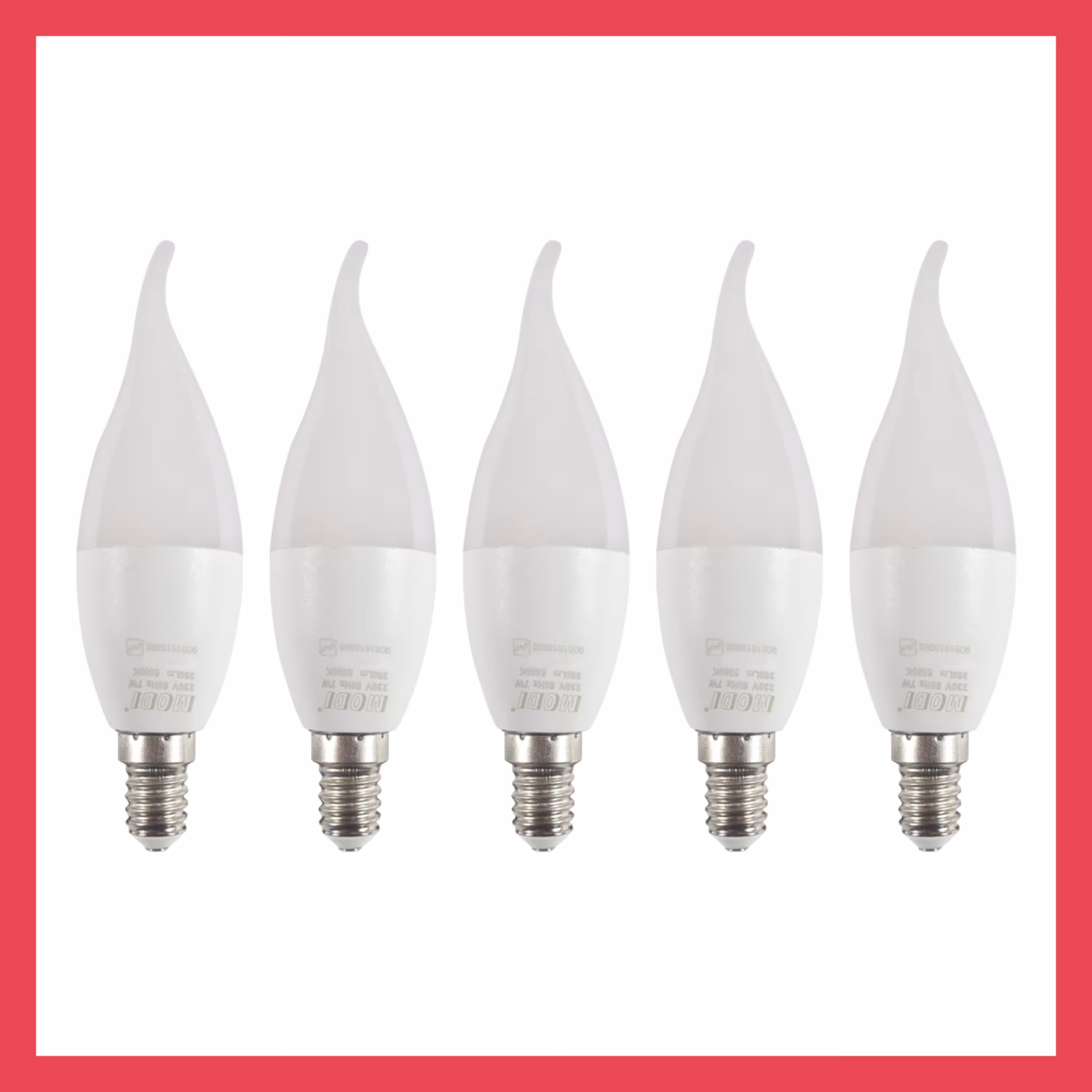 امپ ال ای دی 7 وات مودی مدل اشکی کدIR-MD1407 پایه E14 بسته 5 عددی آفتابی ضمانت