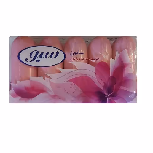 صابون شستشو سیو رنگ صورتی عصاره شیر و توت فرنگی بسته 5 عددی