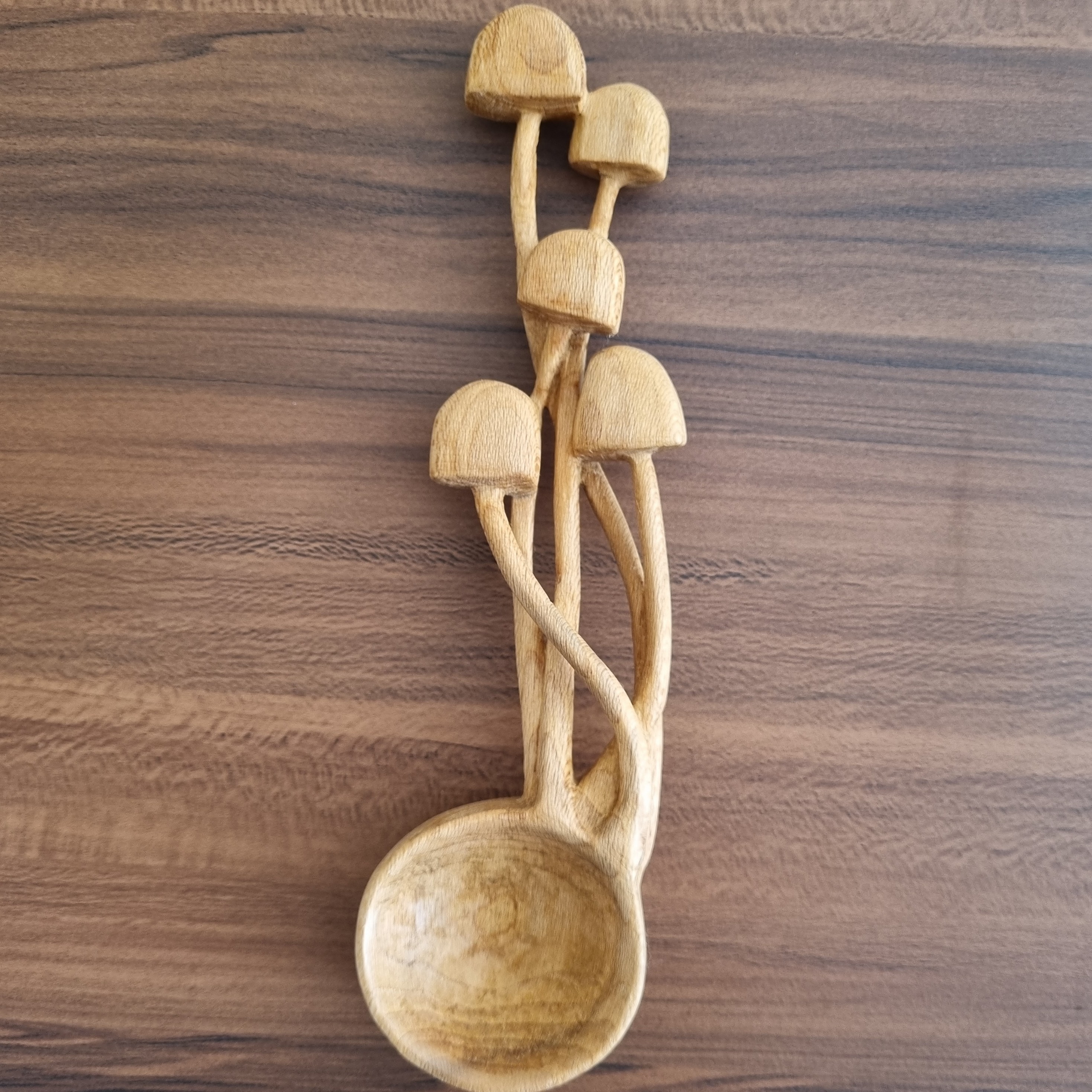 قاشق دکوری منبت طرح قارچ 