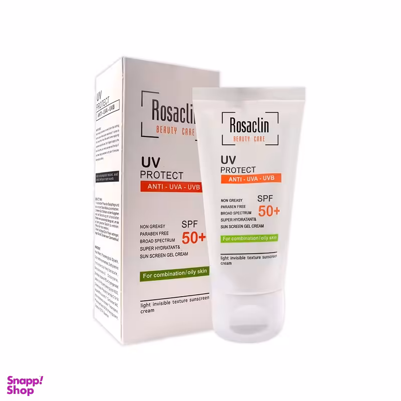 کرم ضد آفتاب بدون رنگ رزاکلین SPF 50 مناسب پوست چرب و مختلط حجم 40 میلی لیتر