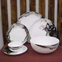 سرویس ارکوپال 6 نفره 26 پارچه گلدن اپال طرح مرمر