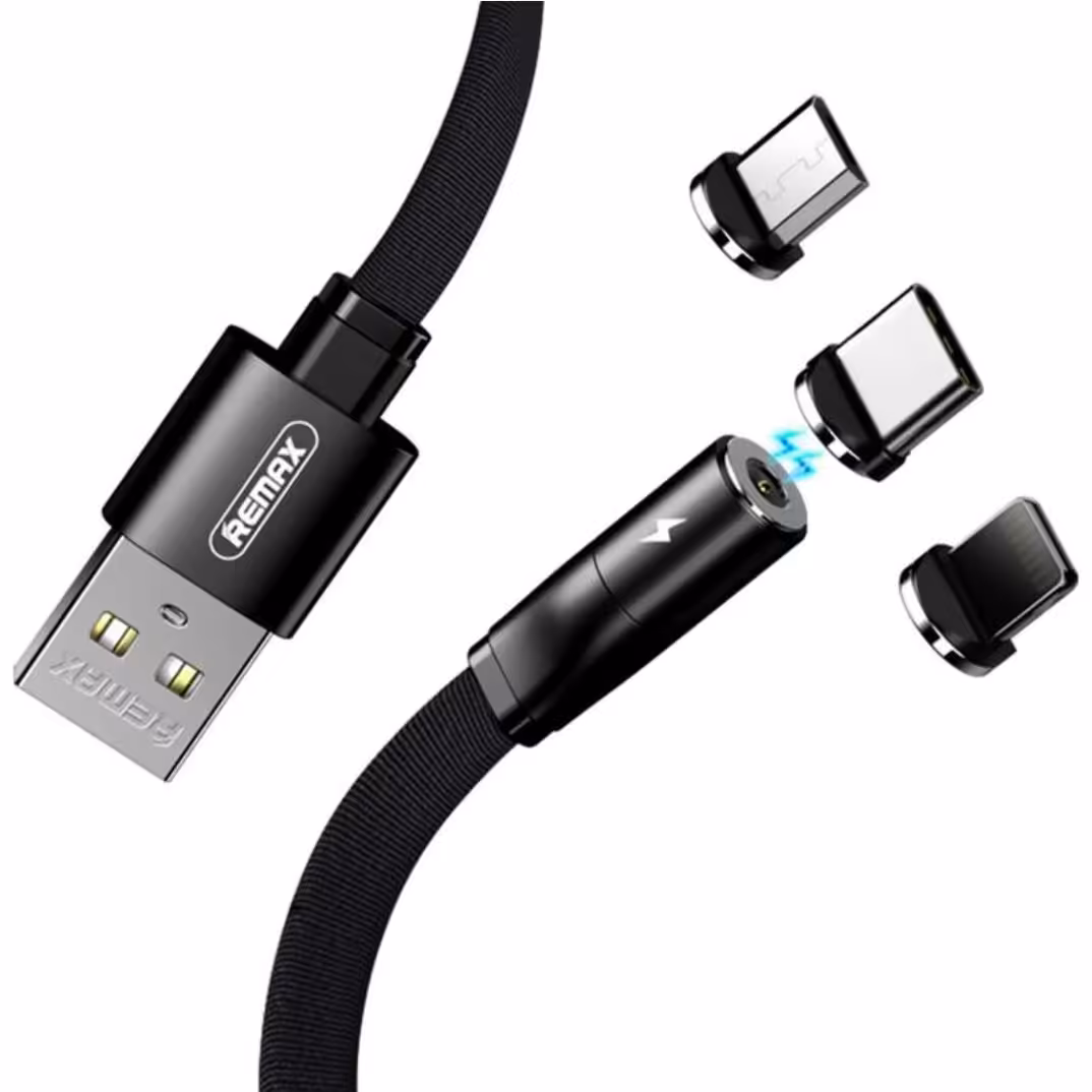کابل مغناطیسی تبدیل USB به Lighting MicroUSB Type C