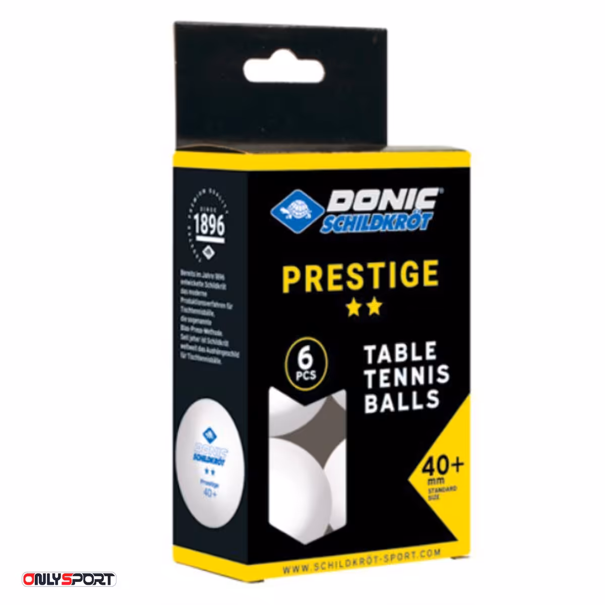 توپ پینگ پنگ 6 عددی 2 ستاره دونیک سفید مدل Prestige (اقساط)