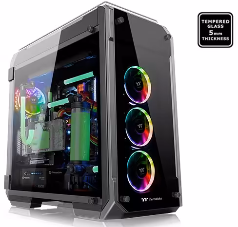 کیس ترمالتیک مدل View 71 Tempered Glass RGB Edition