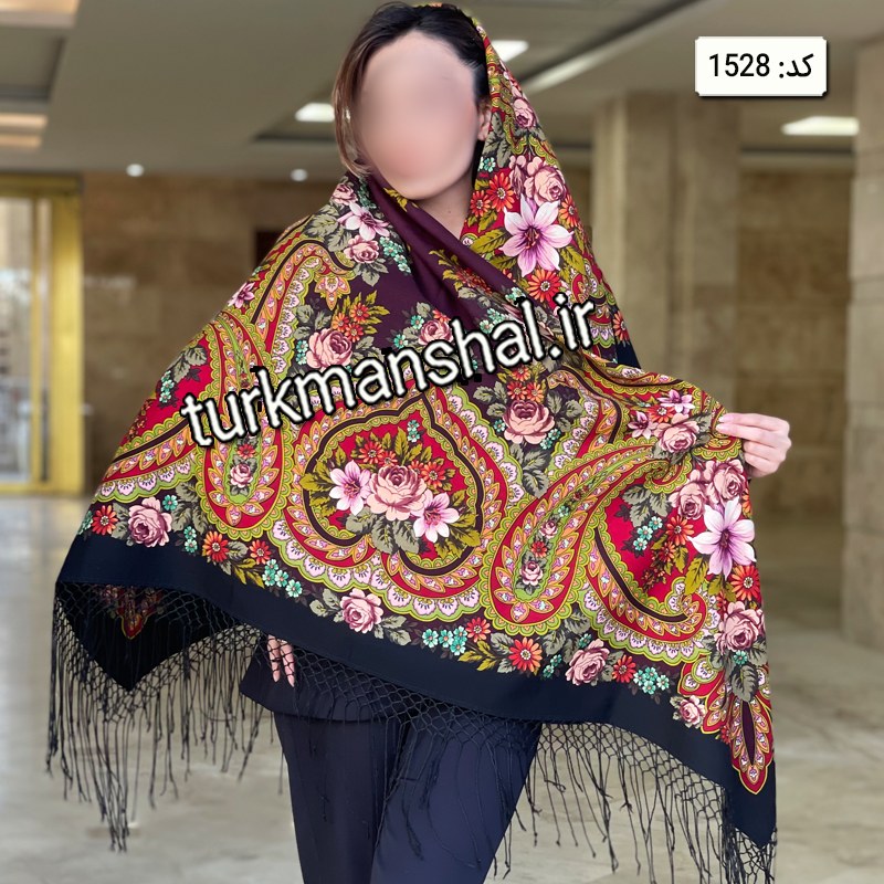 روسری ترکمن پشمی کد 1528
