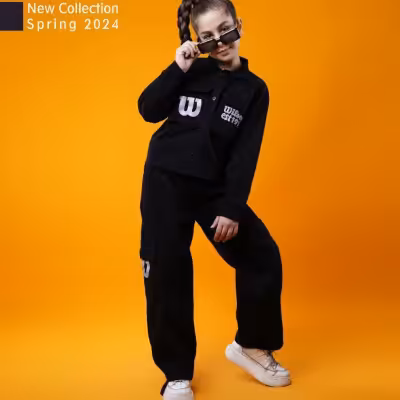 ست مجلسی دخترانه.کراپ شلوار کارگو کتان.ست اسپرت دخترانه