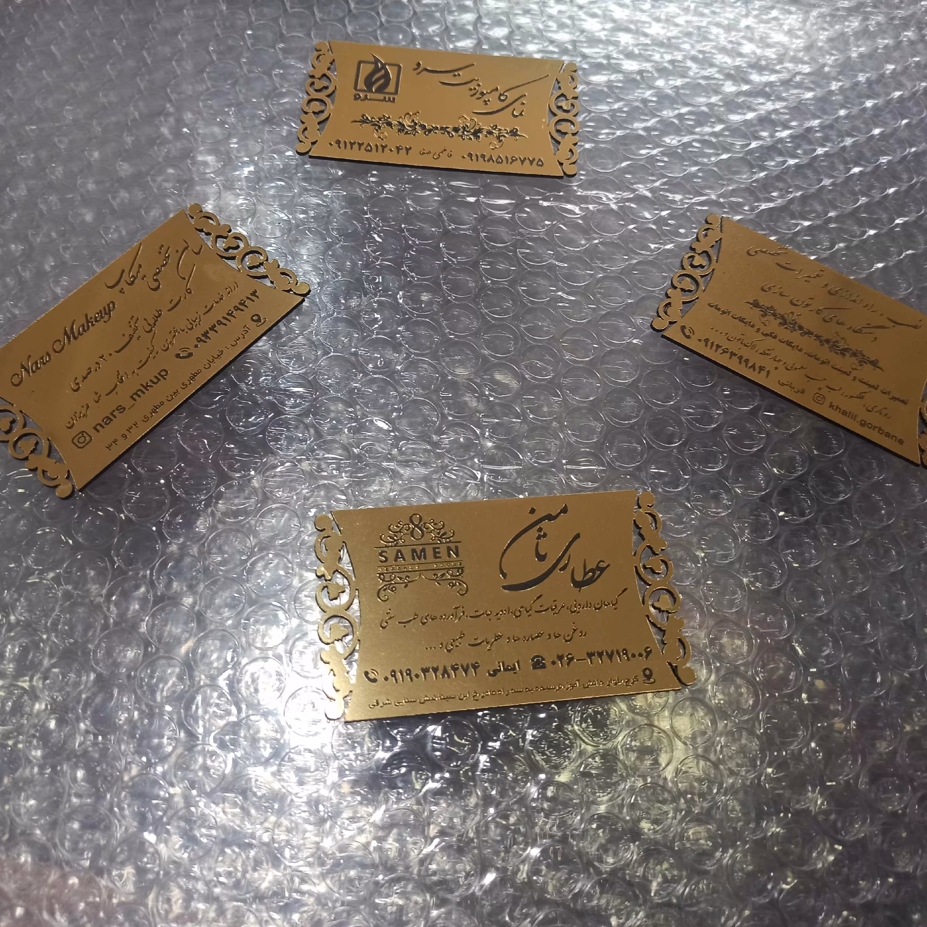 کارت ویزیت طلایی