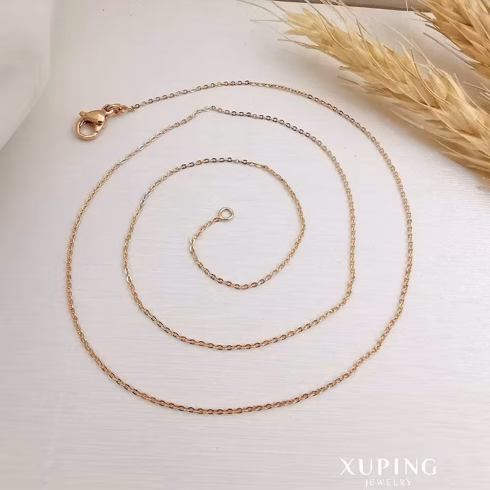 زنجیر ساده و ظریف  با کیفیت و رنگ ثابت  از برند ژوپینگ ضدحساسیت کد1855