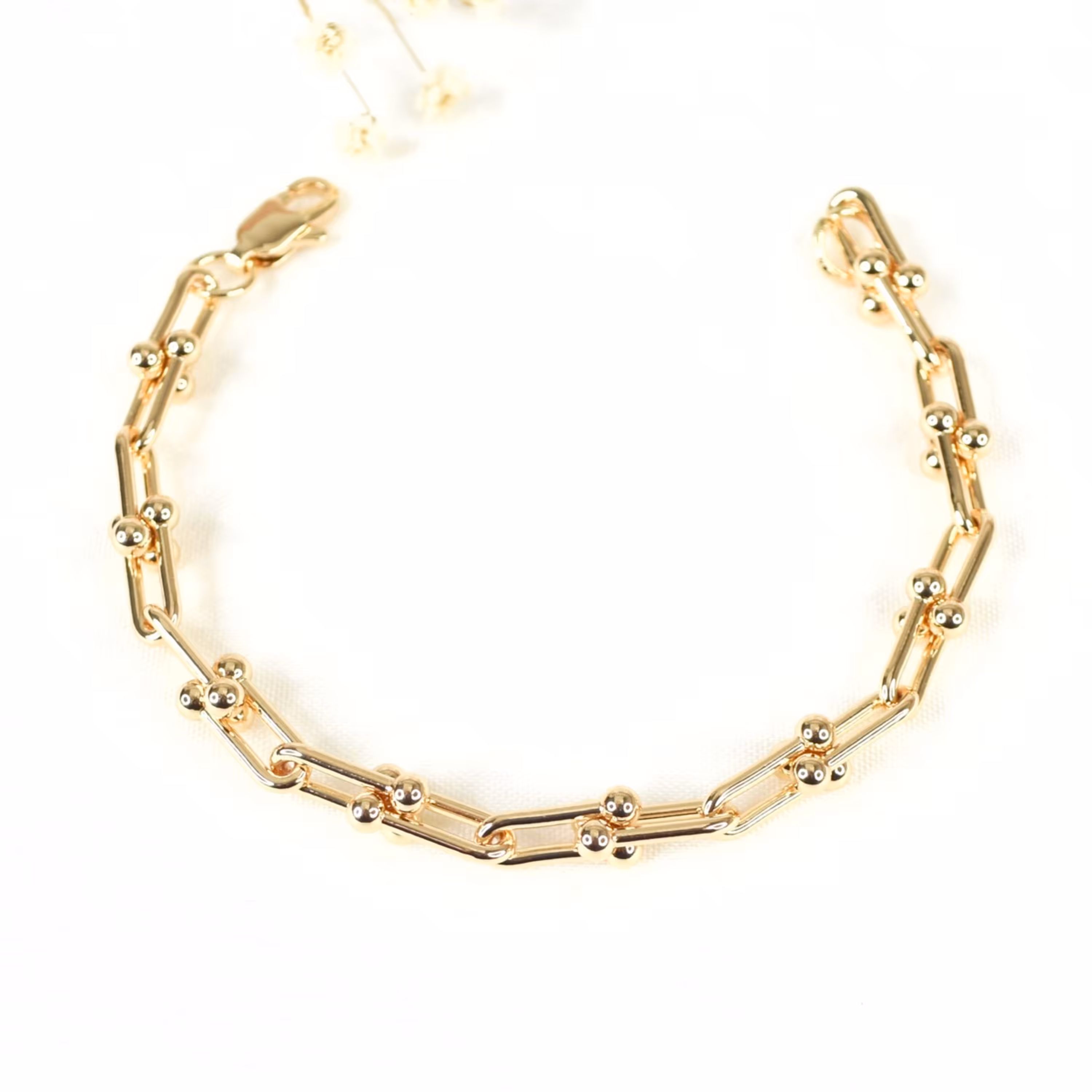 دستبند طرح طلا کد 7537