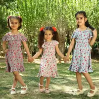 پیراهن ساحلی نخی شانا دخترانه