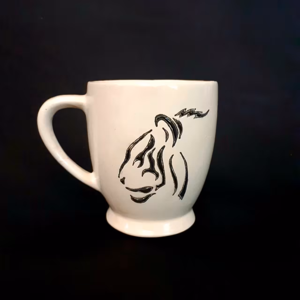 لیوان یا ماگ میناکاری شده طرح ببر مدل چهارم