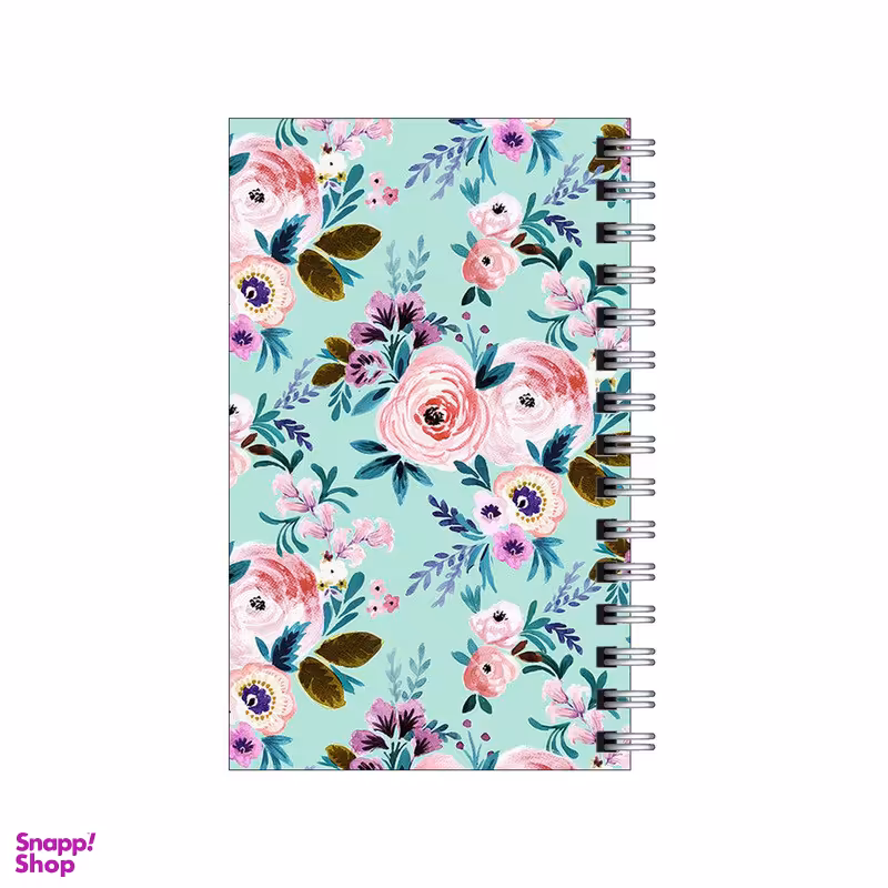 دفترچه یادداشت مدل to do list طرح گل گلی ملایم آبی کد 2942892