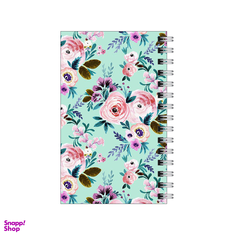 دفترچه یادداشت مدل to do list طرح گل گلی ملایم آبی کد 2942892