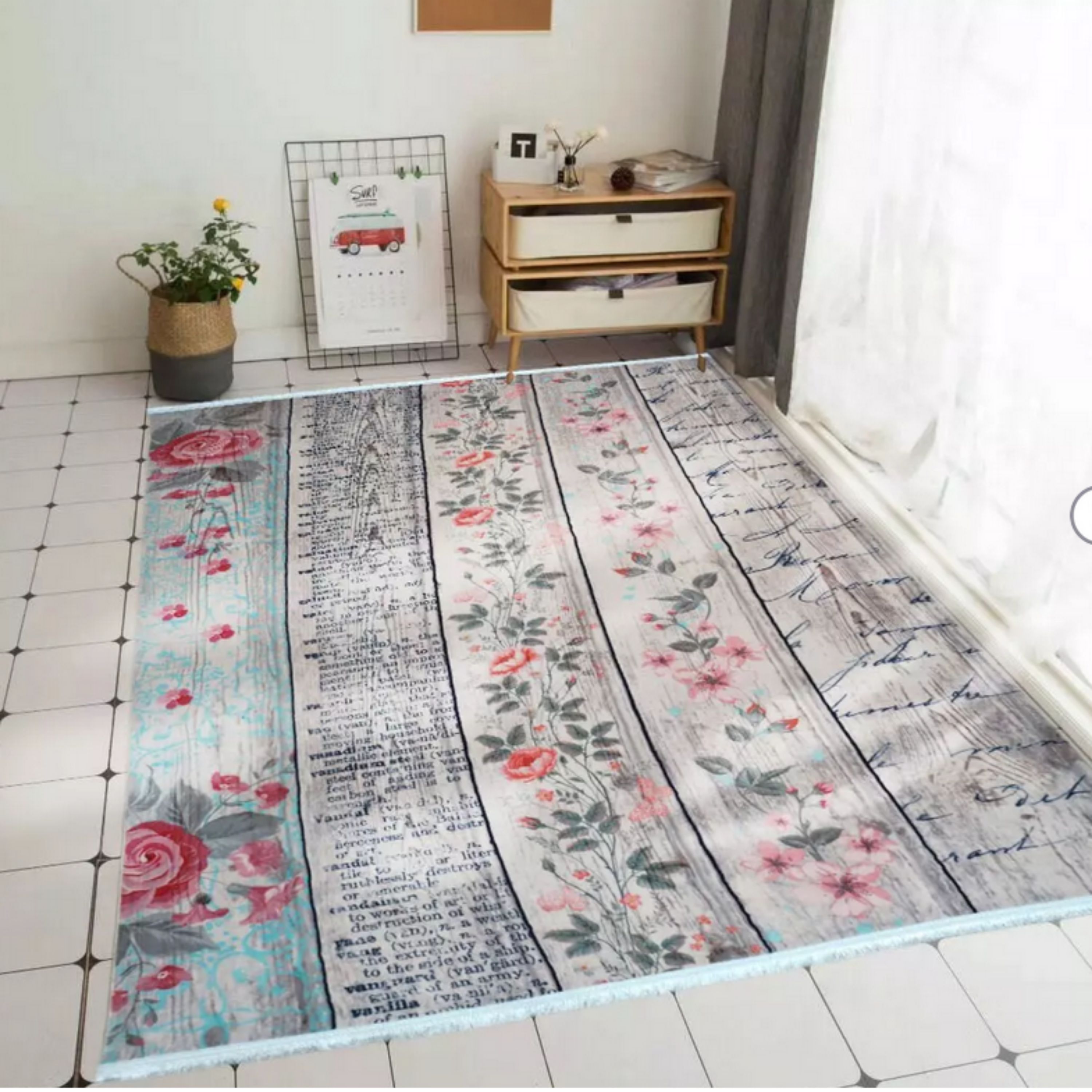فرش ماشینی محتشم(چهار متری1.5در2.25)فانتزی طرح 100426