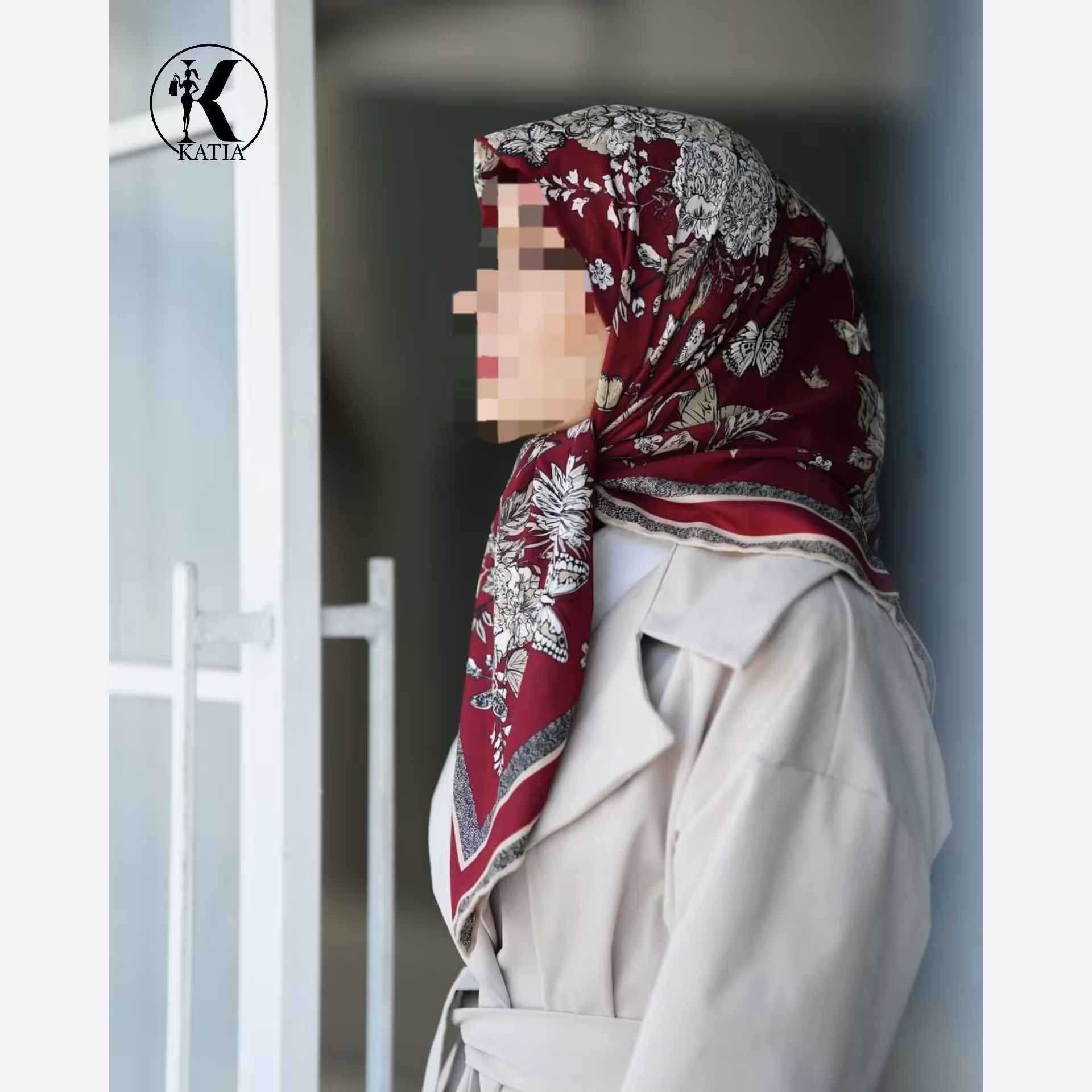 روسری ابریشم تویل وارداتی قواره 100