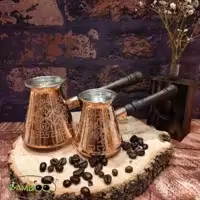 جذوه  مسی قهوه ترک سایز 2 کاپ ( شیرجوش) 