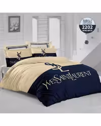 سرویس لحاف روتختی دو نفره 8 تکه دو رو میکرو تنسل گیاهی TURKAZ مدل 2202