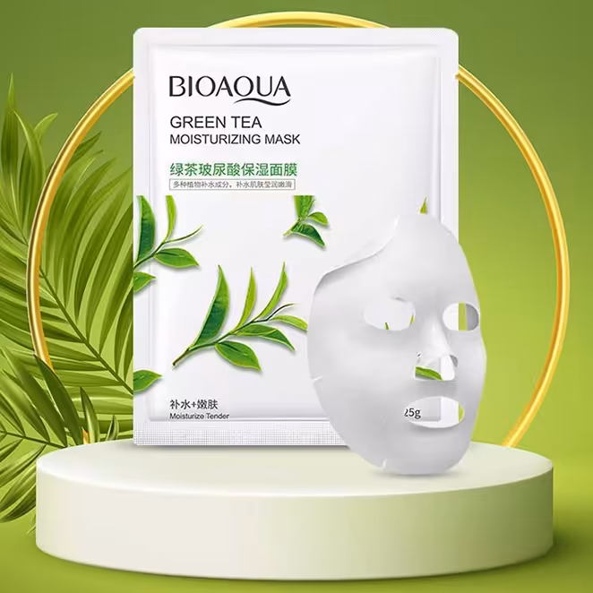 ماسک ورقه ای صورت بیوآکوا مدل چای سبز 25 گرمی