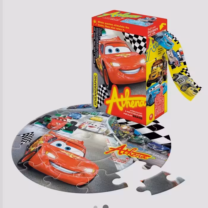 پازل دایره ای 20 تکه آتنا طرح ماشین ها

