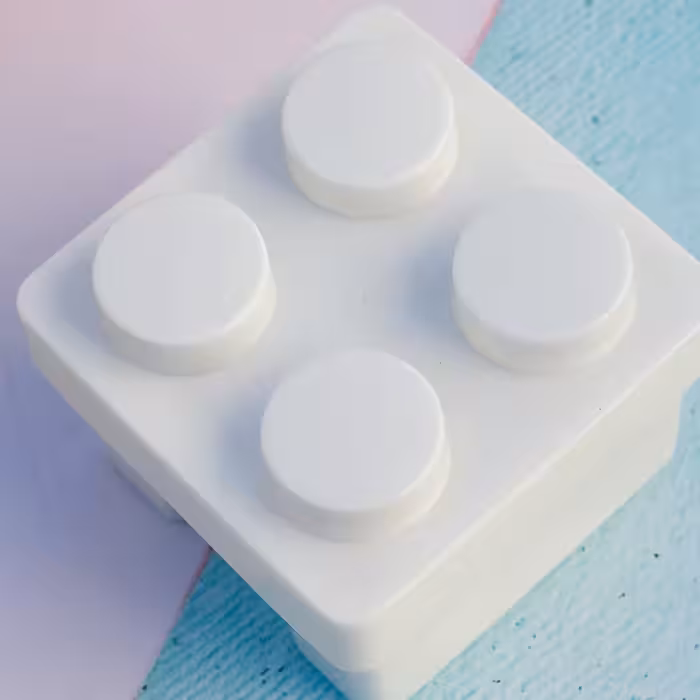 باکس اسباب بازی طرح لگو رنگ سفید کد KBL04