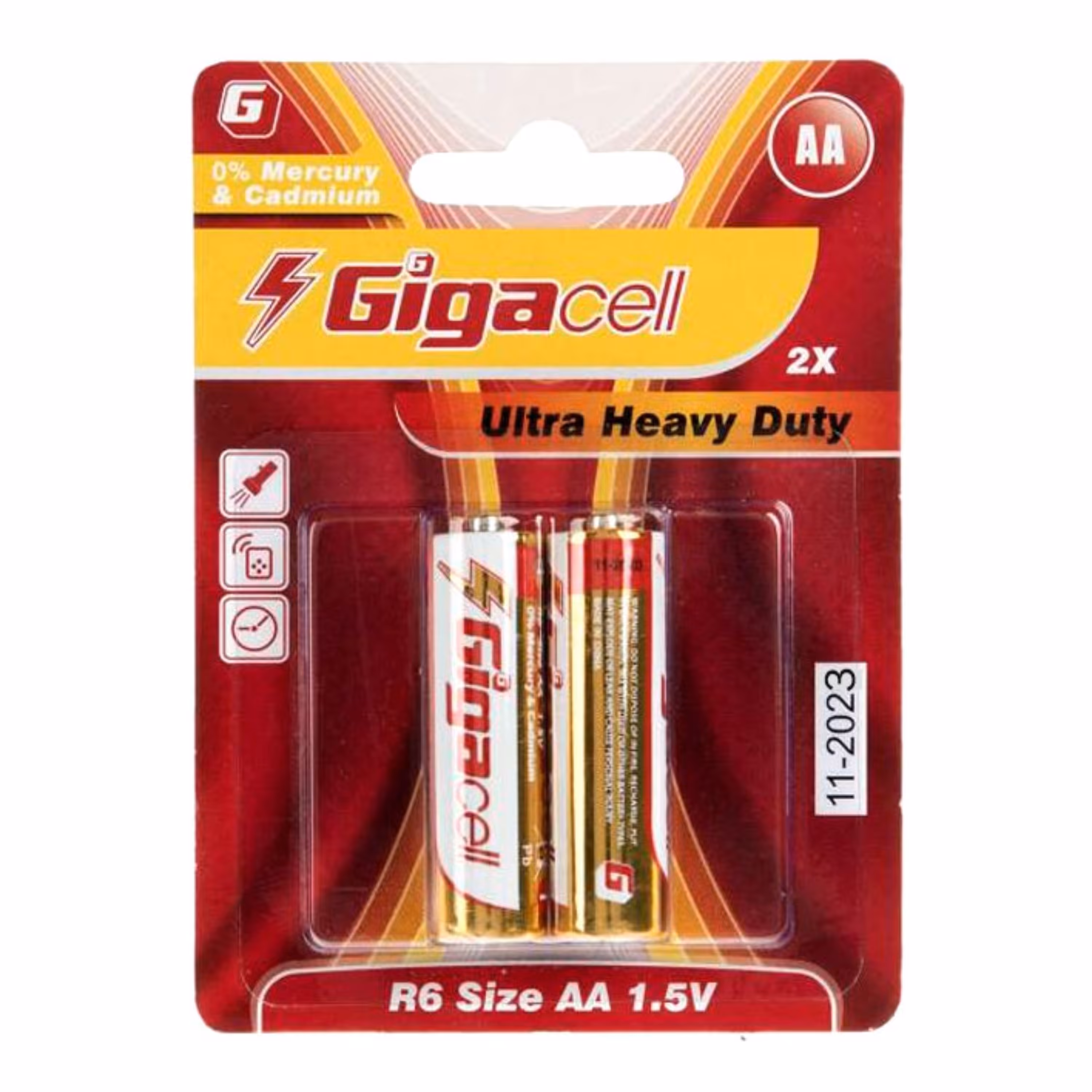 باتری قلمی گیگاسل 2 عددی کارتی