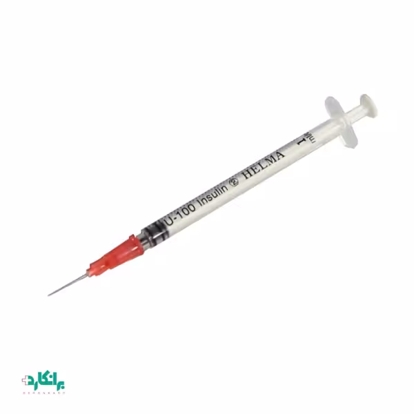 سرنگ انسولین سرسوزن جدا لوئرلاک یک میلی‌لیتر حلما طب-HelmaTeb