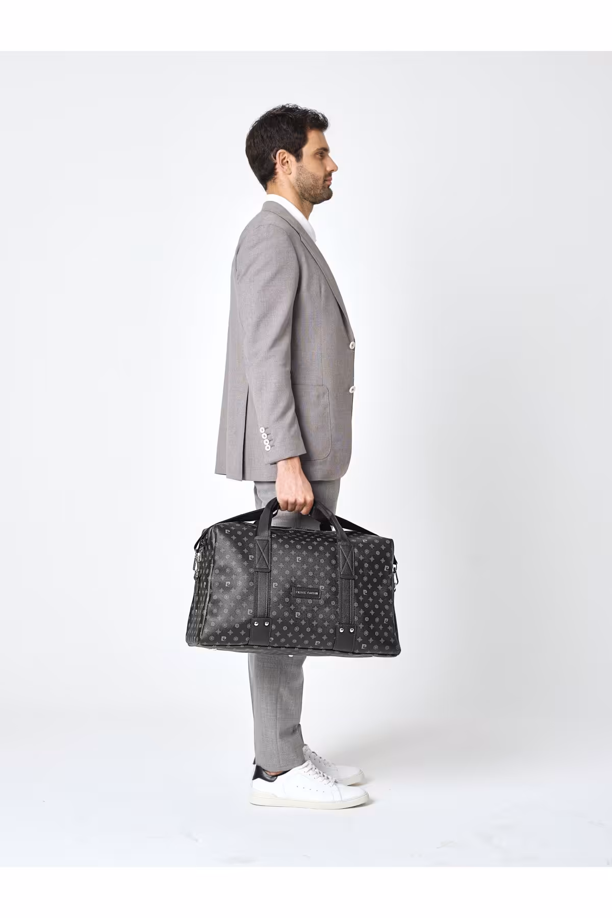 چمدان و ساک مشکی مردانه زنانه سیاه 04pc001205 دست کیف ورزشی چاپی Pierre Cardin