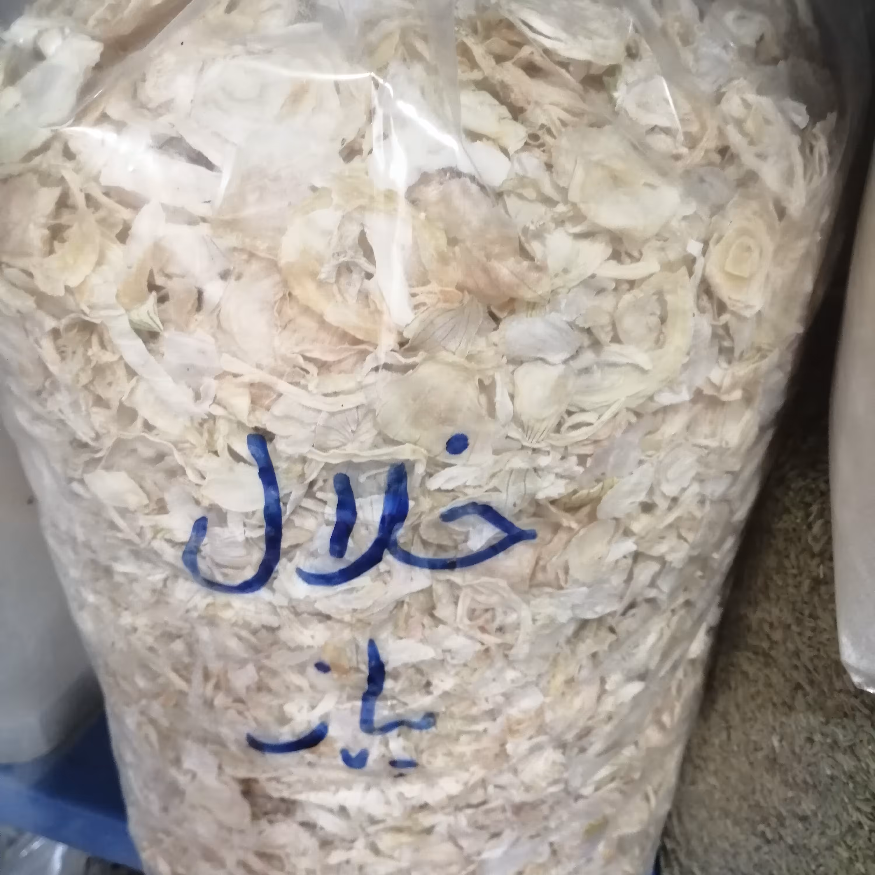 خلال و پودر پیاز  خانگی تهیه شده از پیازهای تازه با  اسلایسر و دستگاه خشک کن 