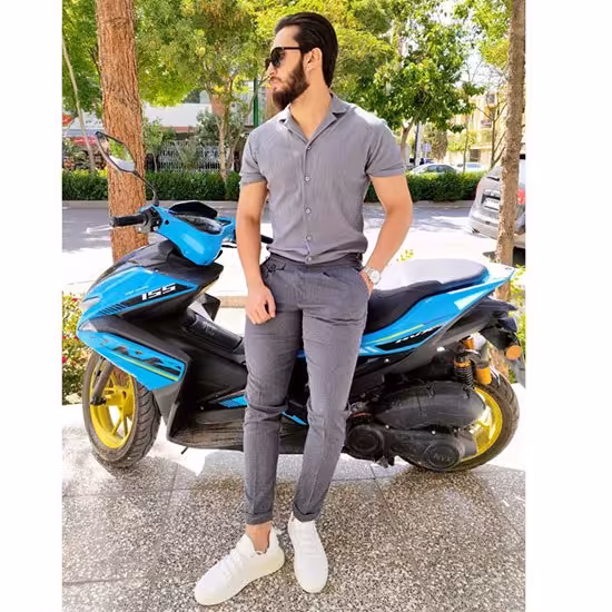 پیراهن یقه انگلیسی سایز بندی L.XL.2XL