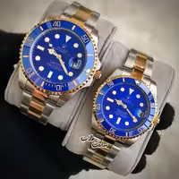 ساعتمچی مردانه و زنانه ست رولکس قاب آبی rolex