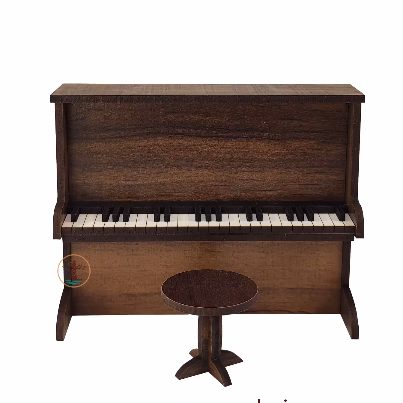 ماکت چوبی و دکوری ساز مینیاتوری پیانو ایستاده یا دیواری