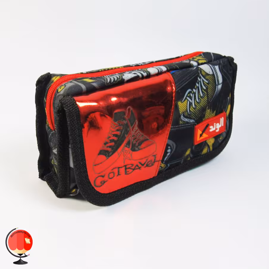 جامدادی اسپرت سه زیپ طرح کتونی الوند