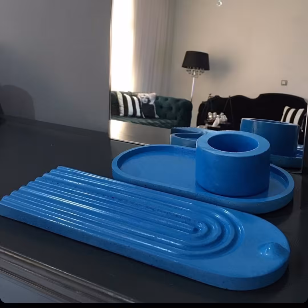 سینی سرو کوچیک بتنی در رنگ بندی های متنوع