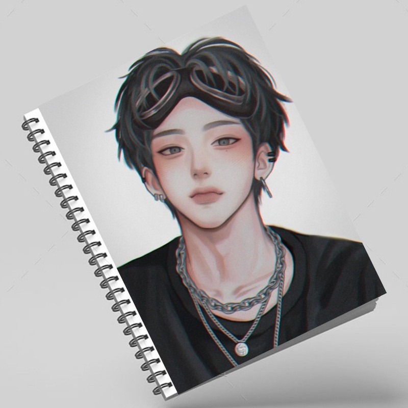 دفتر سیمی طرح gray boy 00