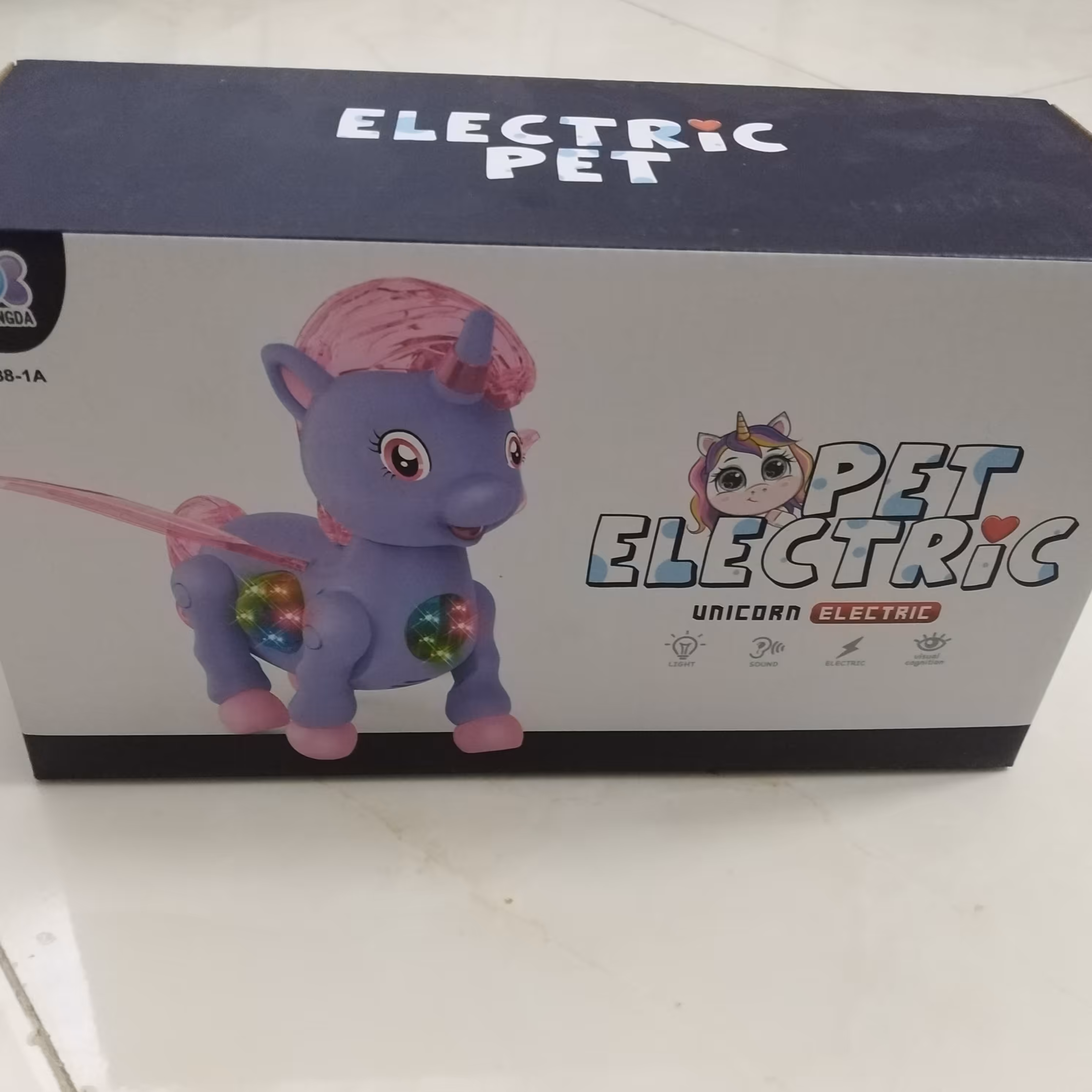 اسب تک شاخ موزیکال و چراغ دار باطری خور