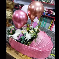 باکس گهواره نوزاد چرمی کامل طرحدار بافتی سایز 45در 25