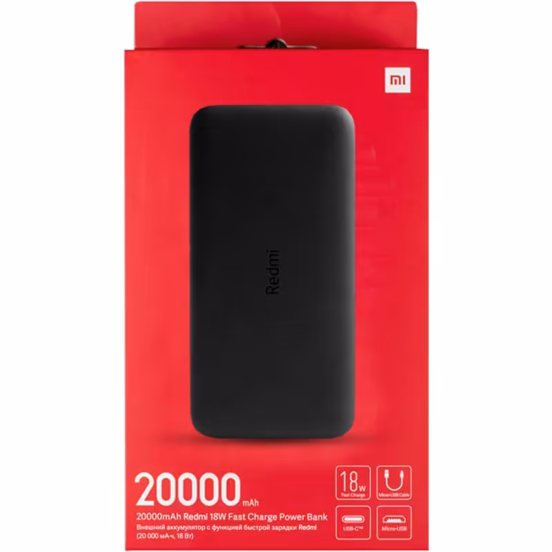 پاوربانک شیائومی 20000 اصلی ورژن گلوبال همراه با کابل، فست شارژ18w+ هدیه اشانتیون 
