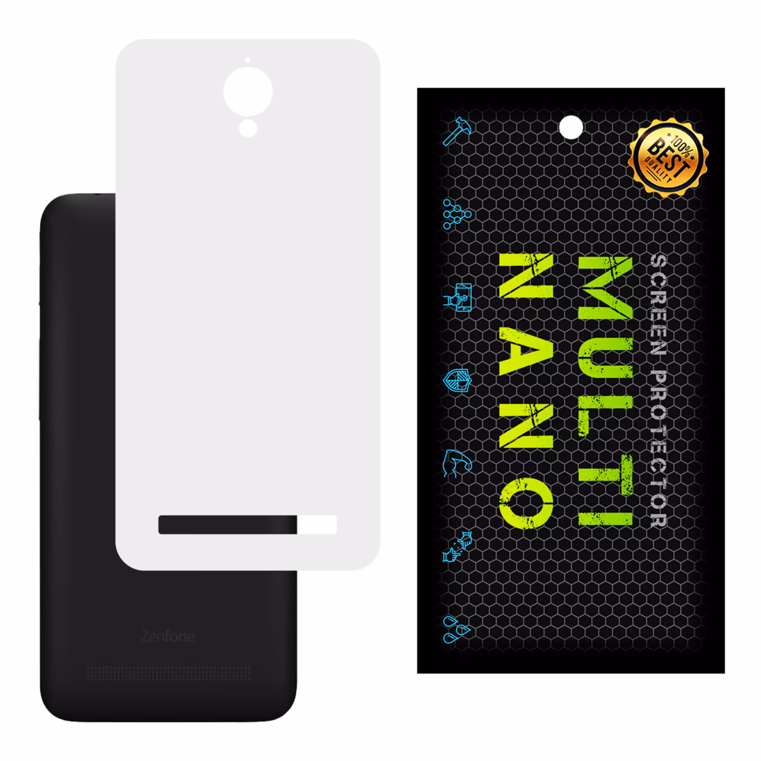 برچسب پوششی MultiNano مدل X-F1M-White برای پشت موبایل ایسوس Zenfone 6 2014 