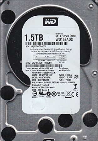 هارد اینترنال وسترن دیجیتال بلک مدل WD15EADS با ظرفیت 15 ترابایت