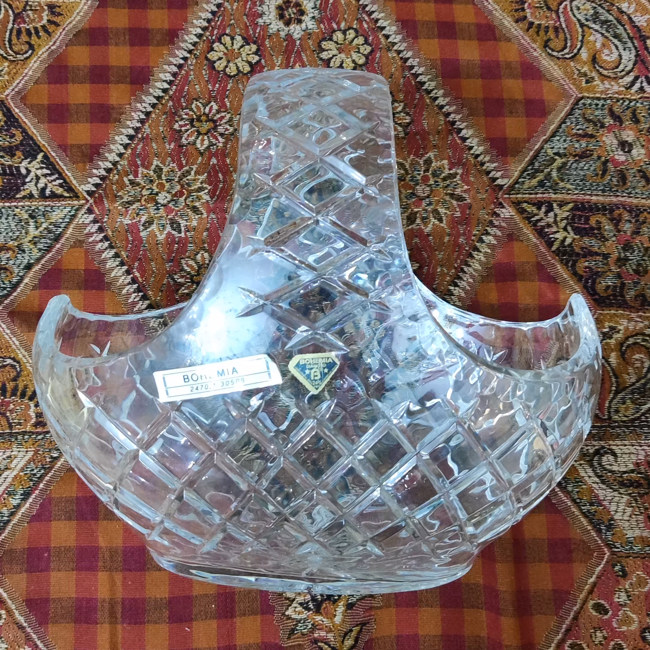 سبد کریستال آجیل خوری خشتی کد 9 مدل 255