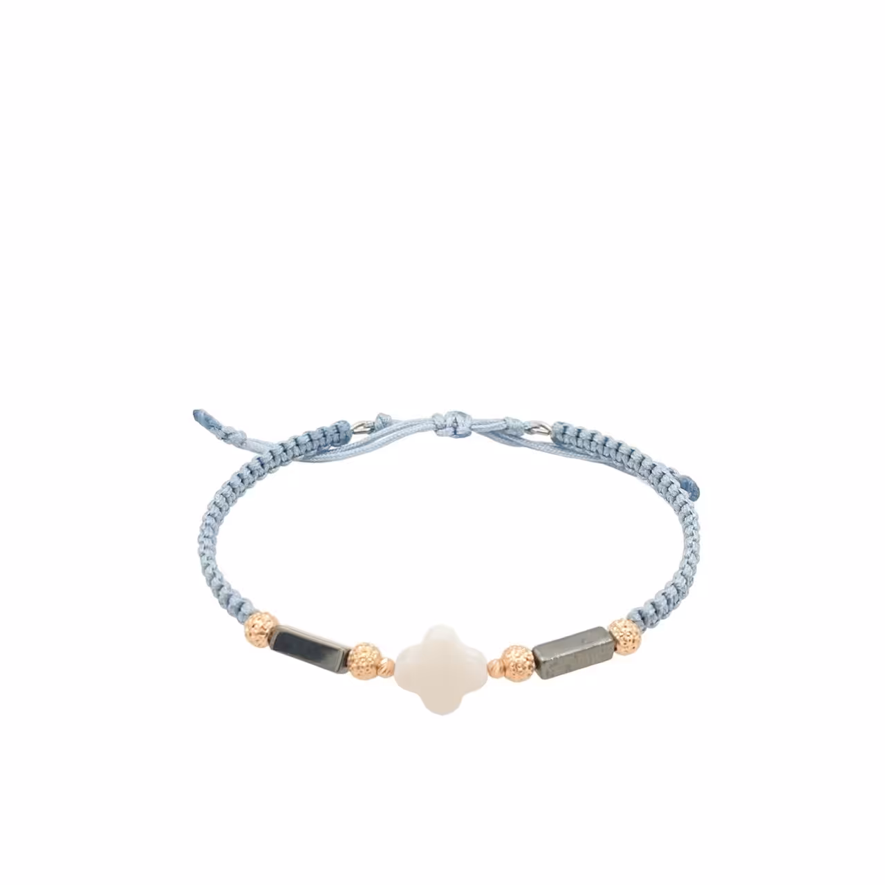 دستبند طلای 18 عیار تلفیقی سنگ و بند پارچه ای  کدDP24