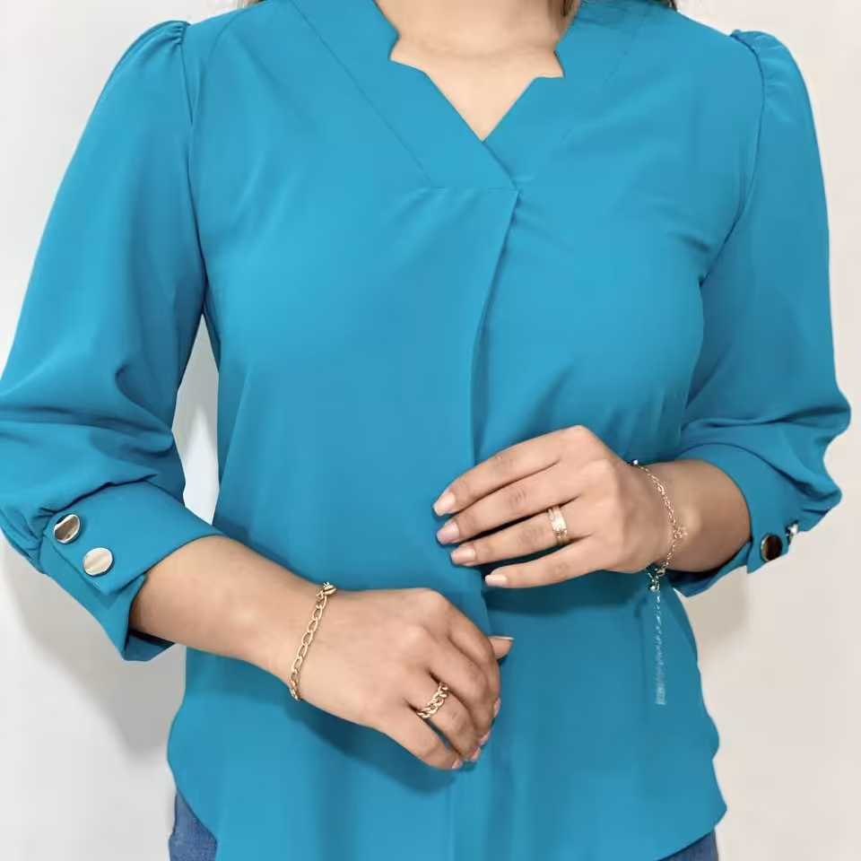 شومیز یقه دلبر   جنس الیزع فری سایز(36تا44) قیمت 298