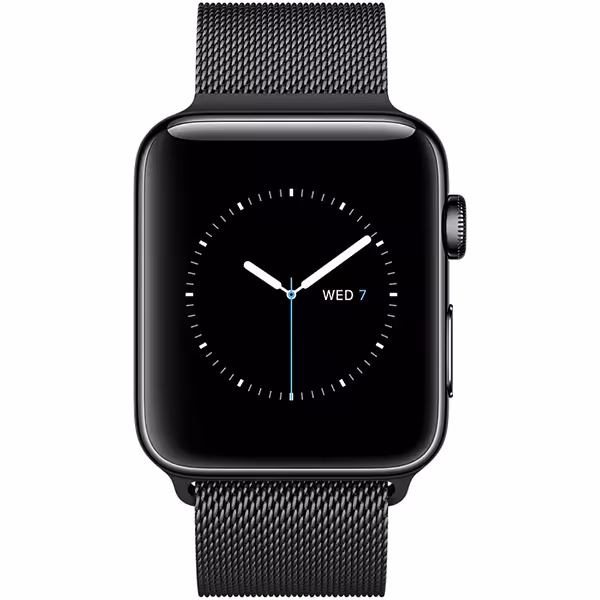 سری 2 استیل زنانه مدل Space Black Stainless Steel Case with Space Black Milanese Loop - Hiapple.ir